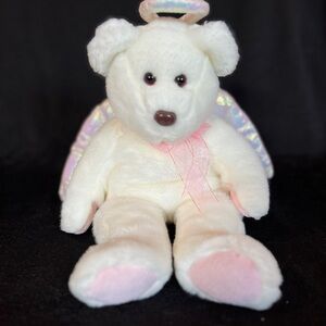 VINTAGE Ty Beanie Buddy 'Halo' the Angel Bear 14” 1999 plush lovey baby